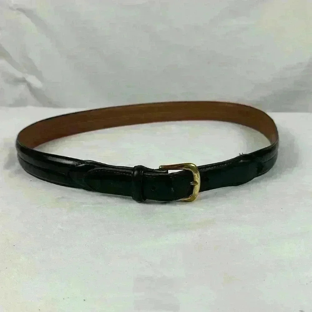 Men's Leather Belt- Size 36- Black Leather